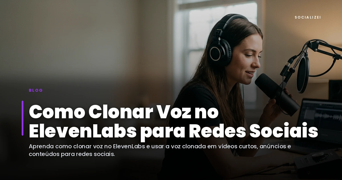 Como Clonar Voz no ElevenLabs para Redes Sociais
