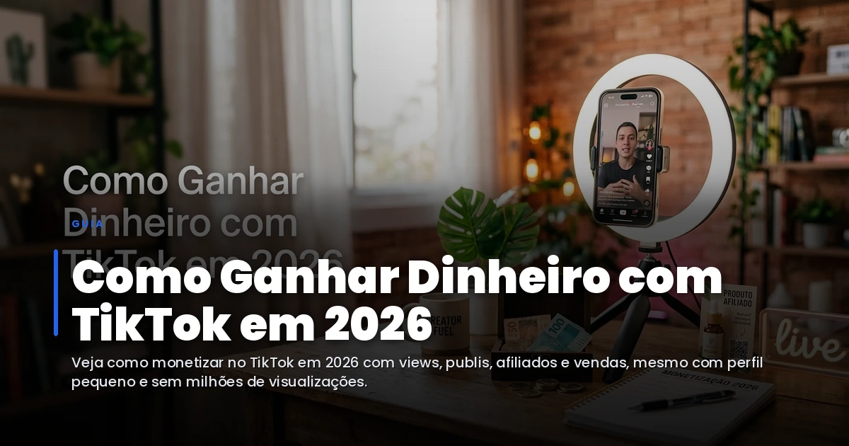 Como Ganhar Dinheiro com TikTok em 2026 — Blog Turbinei